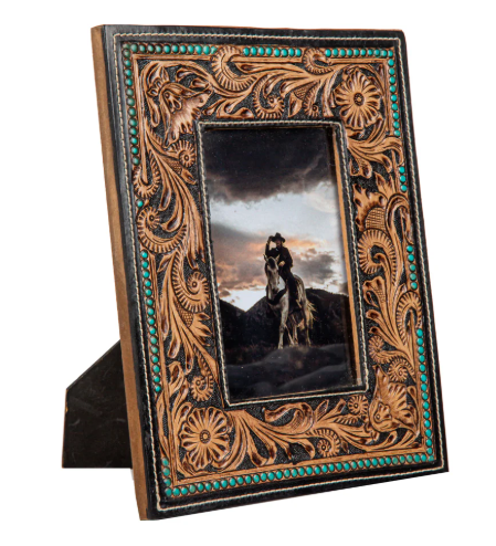 HAND TOOLED PHOTO FRAME