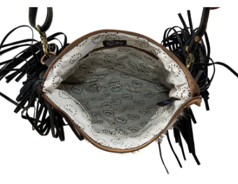Tumbleweed Trail Fringed Hand-Tooled Bag