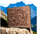Ohio tooled leather men’s wallet
