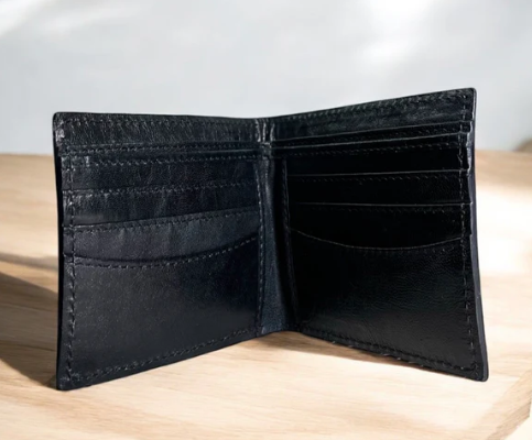 Blossom tooled leather wallet