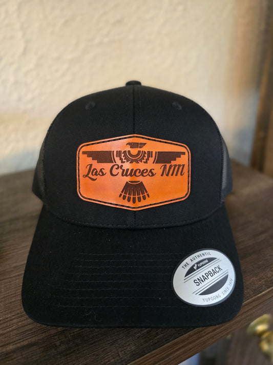 Yupoong black LC eagle tan patch