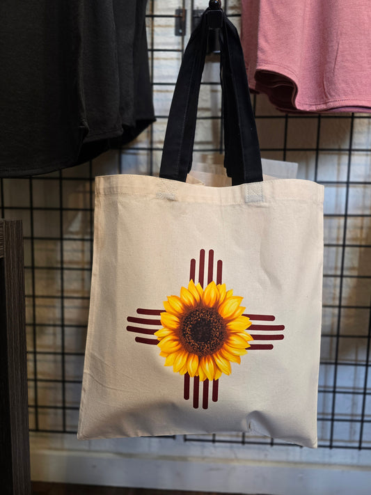 Zia Sunflower Canvas Tote Bag