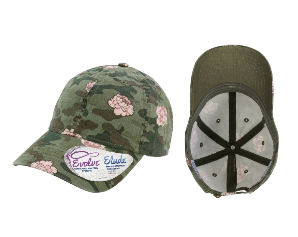 Floral Camo Ponytail Hat with Zia Patch