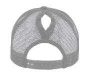 Gray Cow Print Ponytail Hat with Zia Heart Leather Patch