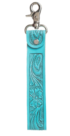Blooming Meadow Key Fob in Turquoise