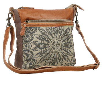 Dizzy Circle Leather Shoulder Bag for Women