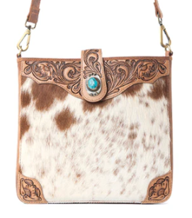 Maple Creek Hand tooled Bag in Sandroot Brown
