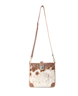 Maple Creek Hand tooled Bag in Sandroot Brown