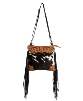 Tumbleweed Trail Fringed Hand-Tooled Bag
