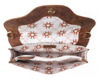 Vinebloom Carve Hand tooled Bag in Sienna Frost