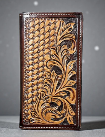 Tooled leather men’s wallets