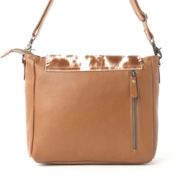 Frontier Drift Hair on Leather Concealed Carry Bag in Canyon Brindle