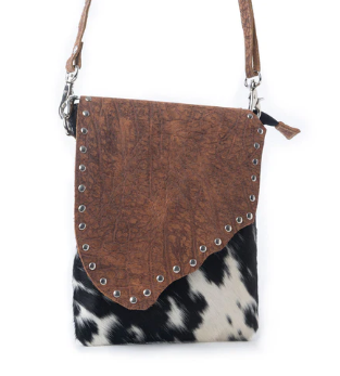 Stonebrook Canvas & Hair on Bag in Spotted Ivory